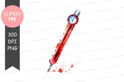 Red thermometer clipart png Product Image 1