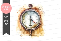 Vintage compass clipart png Product Image 1