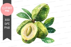 Green fruit clipart png Product Image 2