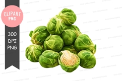 Fresh brussels sprouts clipart png Product Image 1