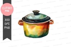 Colorful cooking pot clipart png Product Image 2