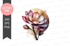 Elegant lotus flower clipart png Product Image 1