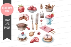 Delicious desserts and baking clipart png Product Image 1
