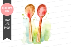 Wooden spoons clipart png Product Image 1