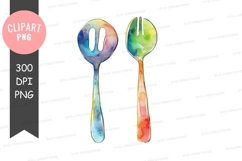 Colorful salad servers clipart png Product Image 1