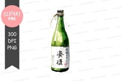 Green sake bottle clipart png Product Image 1