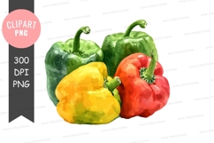 Colorful bell peppers clipart png Product Image 1