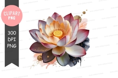 Lotus flower clipart png Product Image 1