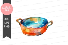 Colorful copper pot clipart png Product Image 1