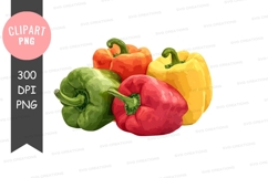 Colorful bell peppers clipart png Product Image 1
