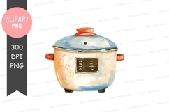 Retro-style rice cooker clipart png Product Image 1