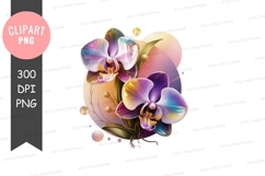 Orchid bouquet clipart png Product Image 1