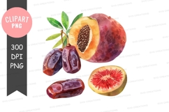 Assorted fruits clipart png Product Image 1