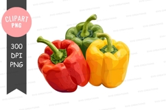 Three bell peppers clipart png Product Image 1