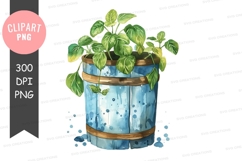 Vibrant potted plant clipart png Product Image 1