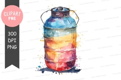 Colorful water container clipart png Product Image 1