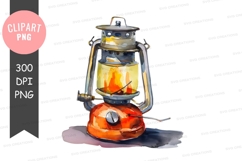 Vintage camping lantern clipart png Product Image 1
