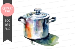 Colorful kitchen pot clipart png Product Image 1