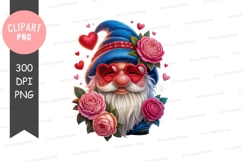 Valentine's gnome clipart png Product Image 1