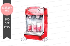 Red coffee machine clipart png Product Image 1