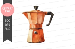 Orange moka pot clipart png Product Image 1