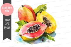 Vibrant papaya clipart png Product Image 1