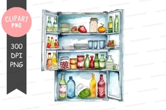 Fully stocked refrigerator clipart png Product Image 1