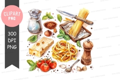 Italian pasta ingredients clipart png Product Image 1