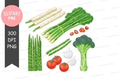 Fresh vegetables clipart png Product Image 1