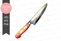 Colorful kitchen knife clipart png Product Image 1