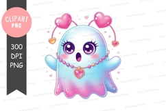 Cute ghost girl clipart png Product Image 1