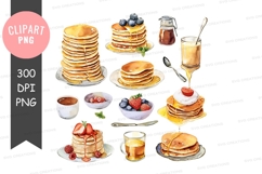 Delicious pancake breakfast clipart png Product Image 1