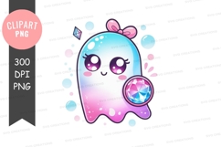 Cute ghost princess clipart png Product Image 1