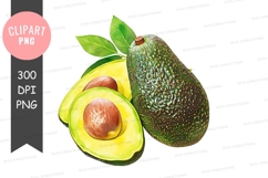 Fresh avocados clipart png Product Image 1