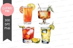 Assorted cocktails clipart png Product Image 1