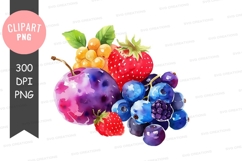 Assorted berries clipart png Product Image 1