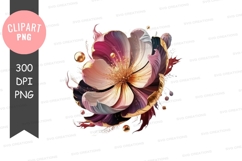 Elegant floral illustration clipart png Product Image 1