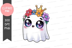 Whimsical ghost with flower crown Product Image 1