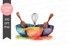 Colorful kitchen utensils clipart png Product Image 1