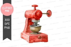 Vintage red stand mixer clipart png Product Image 1