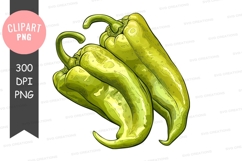 Green bell peppers clipart png Product Image 1