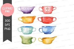 Colorful kitchen measuring cups clipart png Product Image 1