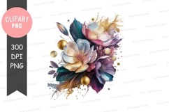 Elegant floral bouquet clipart png Product Image 1