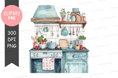 Vintage kitchen clipart png Product Image 1