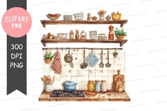 Cozy kitchen clipart png Product Image 1