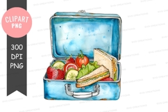 Healthy lunch in a suitcase clipart png Product Image 1