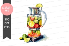 Vibrant fruit infused pitcher clipart png Product Image 1
