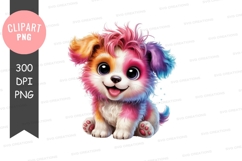 Colorful puppy clipart png Product Image 1