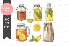 Refreshing lemon drinks clipart png Product Image 1