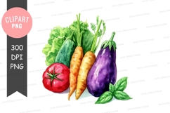 Fresh vegetables clipart png Product Image 1